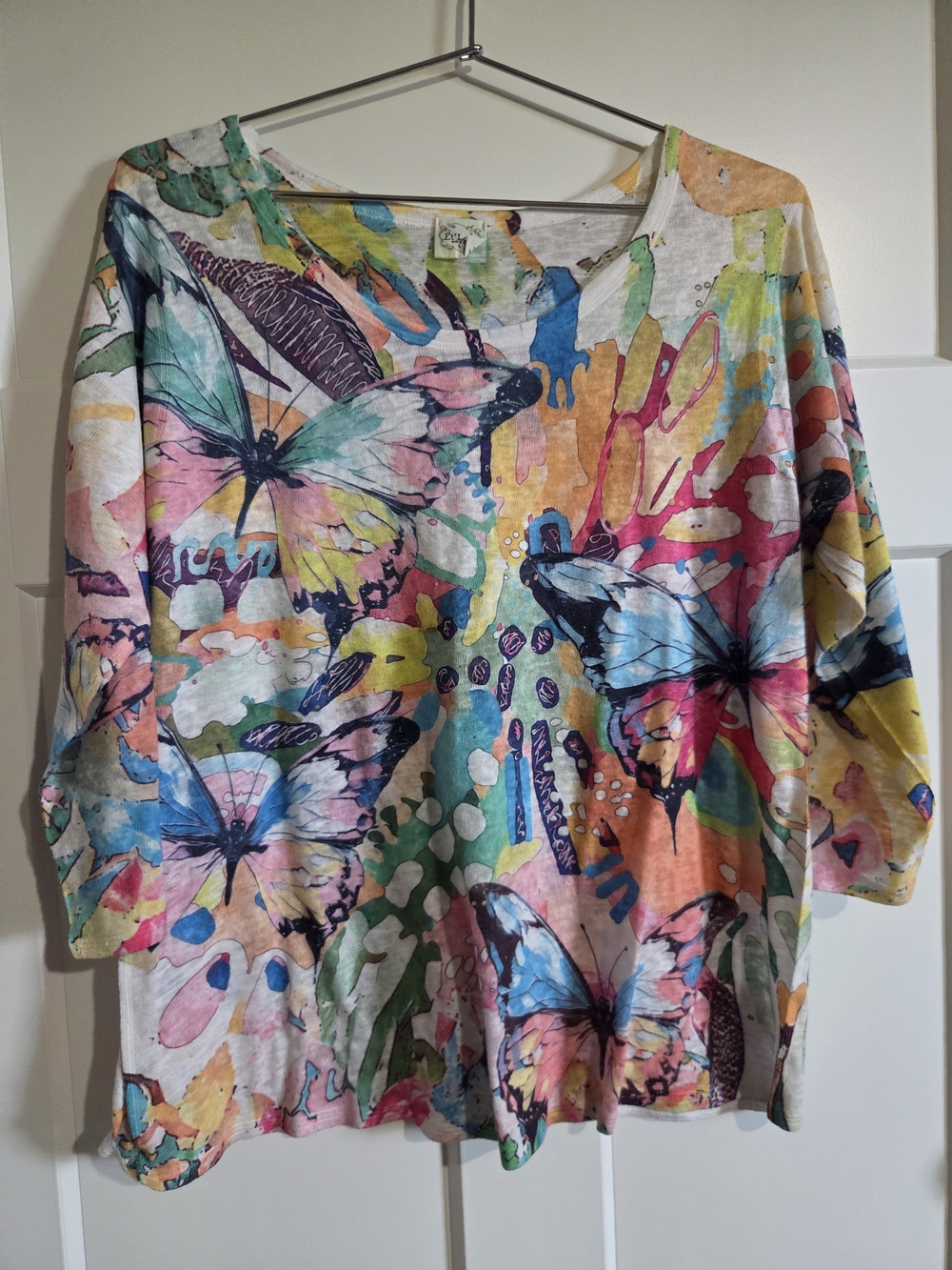 Women’s Multicolor Butterfly Print Top